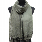 cotton/viscose/nylon scarf